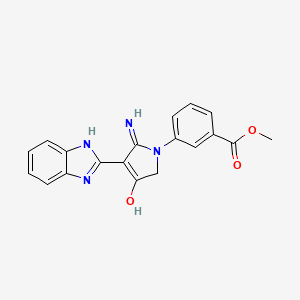 Methyl 3-[5-amino-4-(1H-1,3-benzodiazol-2-YL)-3-oxo-2,3-dihydro-1H-pyrrol-1-YL]benzoate