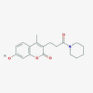 7-hydroxy-4-methyl-3-[3-oxo-3-(piperidin-1-yl)propyl]-2H-chromen-2-one