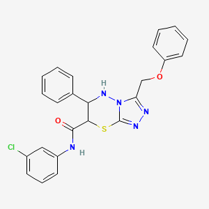 N-(3-chlorophenyl)-3-(phenoxymethyl)-6-phenyl-6,7-dihydro-5H-[1,2,4]triazolo[3,4-b][1,3,4]thiadiazine-7-carboxamide