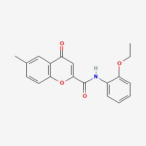 molecular formula C19H17NO4 B11387205 N-(2-ethoxyphenyl)-6-methyl-4-oxo-4H-chromene-2-carboxamide 