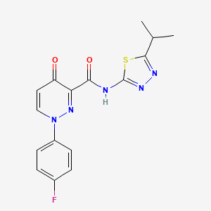 1-(4-fluorophenyl)-4-oxo-N-[5-(propan-2-yl)-1,3,4-thiadiazol-2-yl]-1,4-dihydropyridazine-3-carboxamide