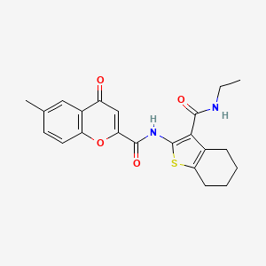 N-[3-(ethylcarbamoyl)-4,5,6,7-tetrahydro-1-benzothiophen-2-yl]-6-methyl-4-oxo-4H-chromene-2-carboxamide