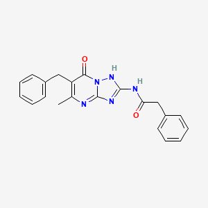 molecular formula C21H19N5O2 B11387221 N-(6-benzyl-5-methyl-7-oxo-4,7-dihydro[1,2,4]triazolo[1,5-a]pyrimidin-2-yl)-2-phenylacetamide 