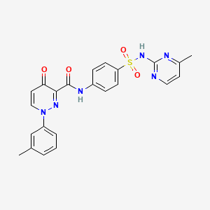 1-(3-methylphenyl)-N-{4-[(4-methylpyrimidin-2-yl)sulfamoyl]phenyl}-4-oxo-1,4-dihydropyridazine-3-carboxamide