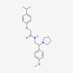 N-[2-(4-methoxyphenyl)-2-(pyrrolidin-1-yl)ethyl]-2-[4-(propan-2-yl)phenoxy]acetamide