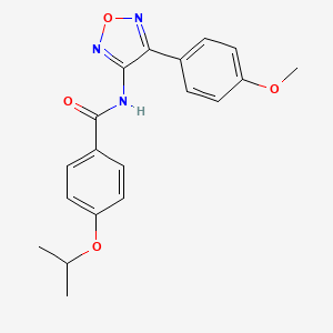 molecular formula C19H19N3O4 B11387260 N-[4-(4-methoxyphenyl)-1,2,5-oxadiazol-3-yl]-4-(propan-2-yloxy)benzamide 