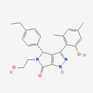 4-(4-ethylphenyl)-3-(2-hydroxy-4,6-dimethylphenyl)-5-(2-hydroxyethyl)-4,5-dihydropyrrolo[3,4-c]pyrazol-6(1H)-one