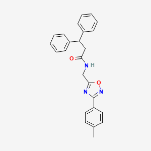 N-{[3-(4-methylphenyl)-1,2,4-oxadiazol-5-yl]methyl}-3,3-diphenylpropanamide