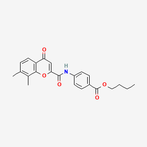 butyl 4-{[(7,8-dimethyl-4-oxo-4H-chromen-2-yl)carbonyl]amino}benzoate