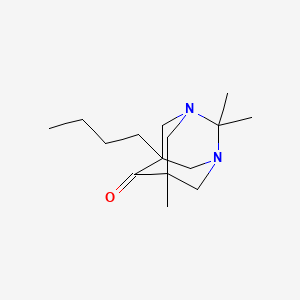 molecular formula C15H26N2O B11387303 5-Butyl-2,2,7-trimethyl-1,3-diazatricyclo[3.3.1.1~3,7~]decan-6-one 