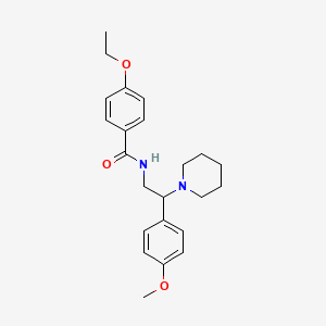 4-ethoxy-N-[2-(4-methoxyphenyl)-2-(piperidin-1-yl)ethyl]benzamide