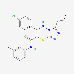 6-(4-chlorophenyl)-N-(3-methylphenyl)-3-propyl-6,7-dihydro-5H-[1,2,4]triazolo[3,4-b][1,3,4]thiadiazine-7-carboxamide