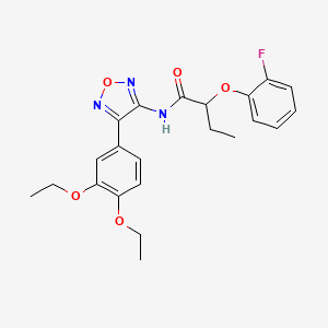 N-[4-(3,4-diethoxyphenyl)-1,2,5-oxadiazol-3-yl]-2-(2-fluorophenoxy)butanamide