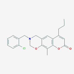 3-(2-chlorobenzyl)-10-methyl-6-propyl-3,4-dihydro-2H,8H-chromeno[6,7-e][1,3]oxazin-8-one