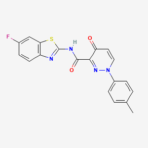 N-(6-fluoro-1,3-benzothiazol-2-yl)-1-(4-methylphenyl)-4-oxo-1,4-dihydropyridazine-3-carboxamide