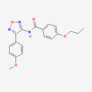 molecular formula C19H19N3O4 B11387375 N-[4-(4-methoxyphenyl)-1,2,5-oxadiazol-3-yl]-4-propoxybenzamide 