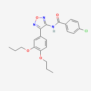 4-chloro-N-[4-(3,4-dipropoxyphenyl)-1,2,5-oxadiazol-3-yl]benzamide