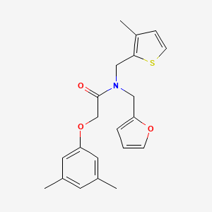 2-(3,5-dimethylphenoxy)-N-(furan-2-ylmethyl)-N-[(3-methylthiophen-2-yl)methyl]acetamide