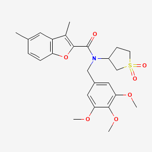 N-(1,1-dioxidotetrahydrothiophen-3-yl)-3,5-dimethyl-N-(3,4,5-trimethoxybenzyl)-1-benzofuran-2-carboxamide