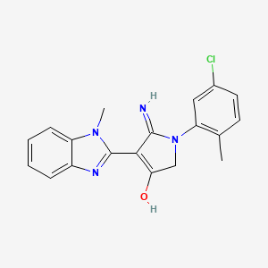 5-Amino-1-(5-chloro-2-methylphenyl)-4-(1-methyl-1H-1,3-benzodiazol-2-YL)-2,3-dihydro-1H-pyrrol-3-one