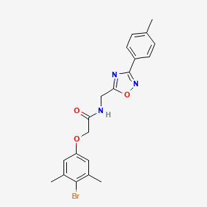 2-(4-bromo-3,5-dimethylphenoxy)-N-{[3-(4-methylphenyl)-1,2,4-oxadiazol-5-yl]methyl}acetamide