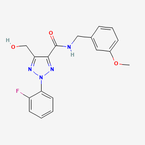 2-(2-fluorophenyl)-5-(hydroxymethyl)-N-(3-methoxybenzyl)-2H-1,2,3-triazole-4-carboxamide