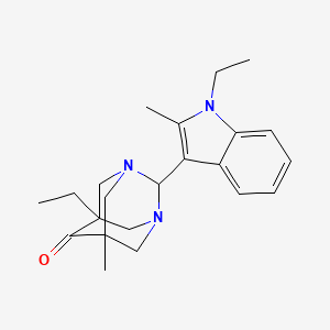 (5s,7s)-5-ethyl-2-(1-ethyl-2-methyl-1H-indol-3-yl)-7-methyl-1,3-diazatricyclo[3.3.1.1~3,7~]decan-6-one