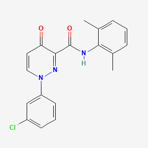 molecular formula C19H16ClN3O2 B11387491 1-(3-chlorophenyl)-N-(2,6-dimethylphenyl)-4-oxo-1,4-dihydropyridazine-3-carboxamide 