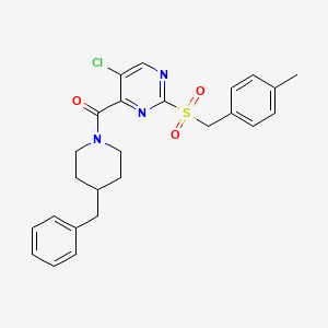 (4-Benzylpiperidin-1-yl){5-chloro-2-[(4-methylbenzyl)sulfonyl]pyrimidin-4-yl}methanone