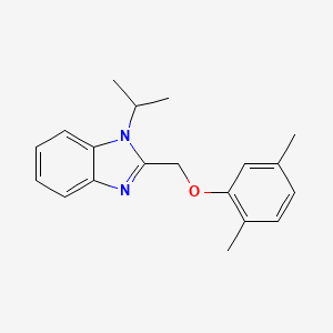 molecular formula C19H22N2O B11387509 2-[(2,5-dimethylphenoxy)methyl]-1-(propan-2-yl)-1H-benzimidazole 