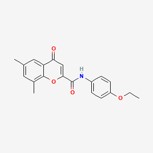 molecular formula C20H19NO4 B11387511 N-(4-ethoxyphenyl)-6,8-dimethyl-4-oxo-4H-chromene-2-carboxamide 