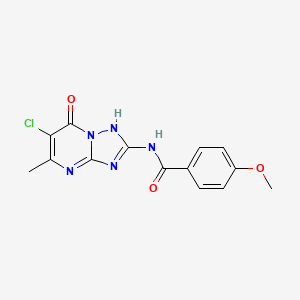 N-(6-chloro-7-hydroxy-5-methyl[1,2,4]triazolo[1,5-a]pyrimidin-2-yl)-4-methoxybenzamide