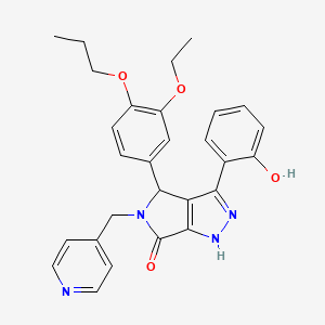 4-(3-ethoxy-4-propoxyphenyl)-3-(2-hydroxyphenyl)-5-(pyridin-4-ylmethyl)-4,5-dihydropyrrolo[3,4-c]pyrazol-6(1H)-one