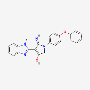 5-Amino-4-(1-methyl-1H-1,3-benzodiazol-2-YL)-1-(4-phenoxyphenyl)-2,3-dihydro-1H-pyrrol-3-one