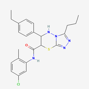 N-(5-chloro-2-methylphenyl)-6-(4-ethylphenyl)-3-propyl-6,7-dihydro-5H-[1,2,4]triazolo[3,4-b][1,3,4]thiadiazine-7-carboxamide