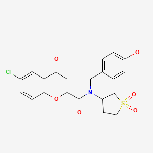 6-chloro-N-(1,1-dioxidotetrahydrothiophen-3-yl)-N-(4-methoxybenzyl)-4-oxo-4H-chromene-2-carboxamide