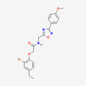 2-(2-bromo-4-ethylphenoxy)-N-{[3-(4-methoxyphenyl)-1,2,4-oxadiazol-5-yl]methyl}acetamide