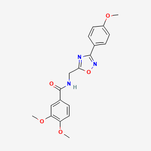 molecular formula C19H19N3O5 B11387575 3,4-dimethoxy-N-{[3-(4-methoxyphenyl)-1,2,4-oxadiazol-5-yl]methyl}benzamide 