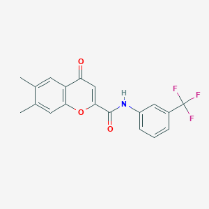 6,7-dimethyl-4-oxo-N-[3-(trifluoromethyl)phenyl]-4H-chromene-2-carboxamide