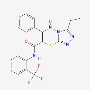 3-ethyl-6-phenyl-N-[2-(trifluoromethyl)phenyl]-6,7-dihydro-5H-[1,2,4]triazolo[3,4-b][1,3,4]thiadiazine-7-carboxamide