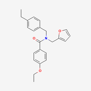 molecular formula C23H25NO3 B11387586 4-ethoxy-N-(4-ethylbenzyl)-N-(furan-2-ylmethyl)benzamide 