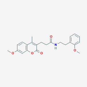 3-(7-methoxy-4-methyl-2-oxo-2H-chromen-3-yl)-N-[2-(2-methoxyphenyl)ethyl]propanamide