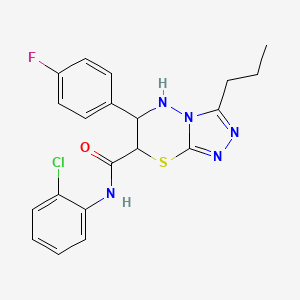 N-(2-chlorophenyl)-6-(4-fluorophenyl)-3-propyl-6,7-dihydro-5H-[1,2,4]triazolo[3,4-b][1,3,4]thiadiazine-7-carboxamide