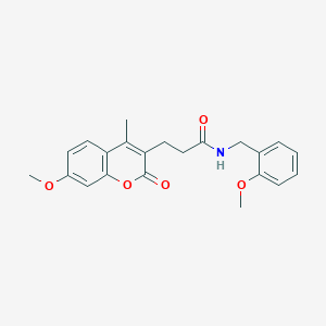 N-(2-methoxybenzyl)-3-(7-methoxy-4-methyl-2-oxo-2H-chromen-3-yl)propanamide