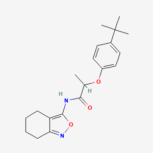 molecular formula C20H26N2O3 B11387688 2-(4-tert-butylphenoxy)-N-(4,5,6,7-tetrahydro-2,1-benzoxazol-3-yl)propanamide 