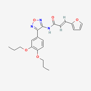 (2E)-N-[4-(3,4-dipropoxyphenyl)-1,2,5-oxadiazol-3-yl]-3-(furan-2-yl)prop-2-enamide