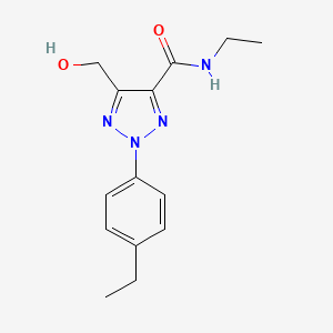 molecular formula C14H18N4O2 B11387704 N-ethyl-2-(4-ethylphenyl)-5-(hydroxymethyl)-2H-1,2,3-triazole-4-carboxamide 