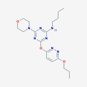 N-Butyl-4-(4-morpholinyl)-6-[(6-propoxy-3-pyridazinyl)oxy]-1,3,5-triazin-2-amine