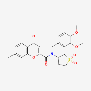 N-(3,4-dimethoxybenzyl)-N-(1,1-dioxidotetrahydrothiophen-3-yl)-7-methyl-4-oxo-4H-chromene-2-carboxamide