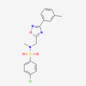 4-chloro-N-methyl-N-{[3-(3-methylphenyl)-1,2,4-oxadiazol-5-yl]methyl}benzenesulfonamide